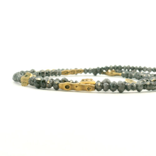 Mixed Gray Diamond 'Flora' Necklace