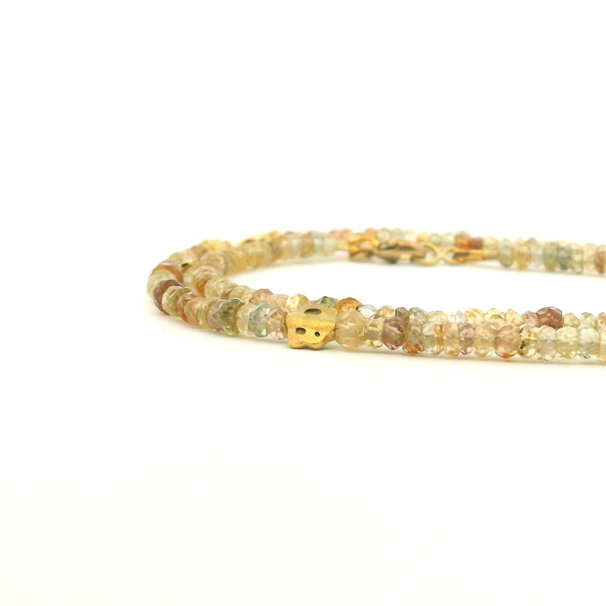 Yellow Gold and Mixed Zircon 'Flora' Necklace