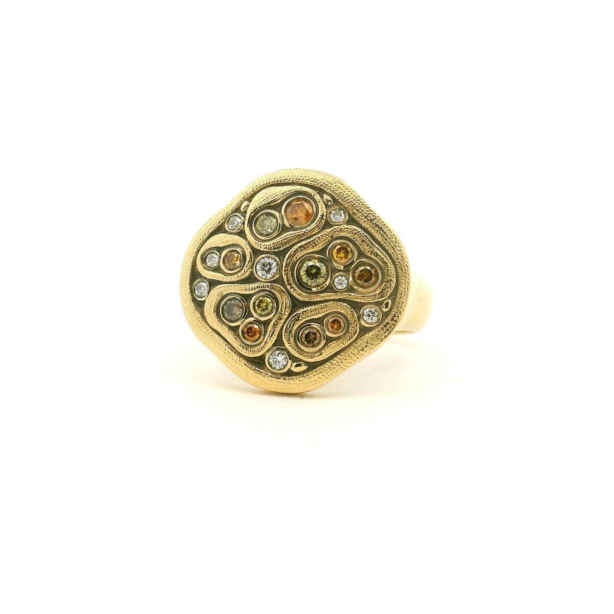 Natural Diamond Swirling Water Ring
