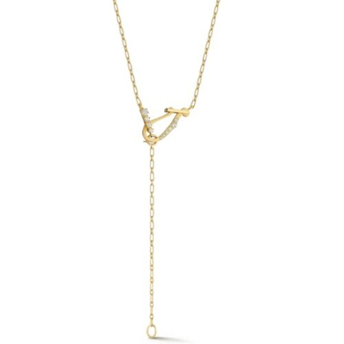 Gold and Diamond 'Lola' Lariat Necklace