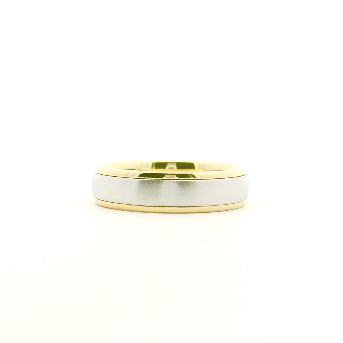 Men's Yellow Gold and Platinum Band