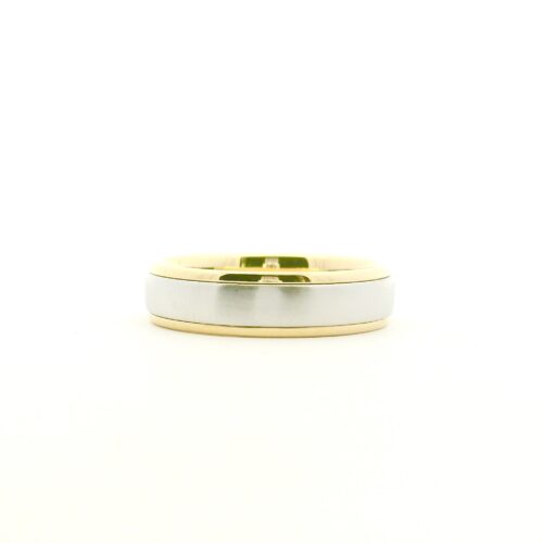 Men's Yellow Gold and Platinum Band