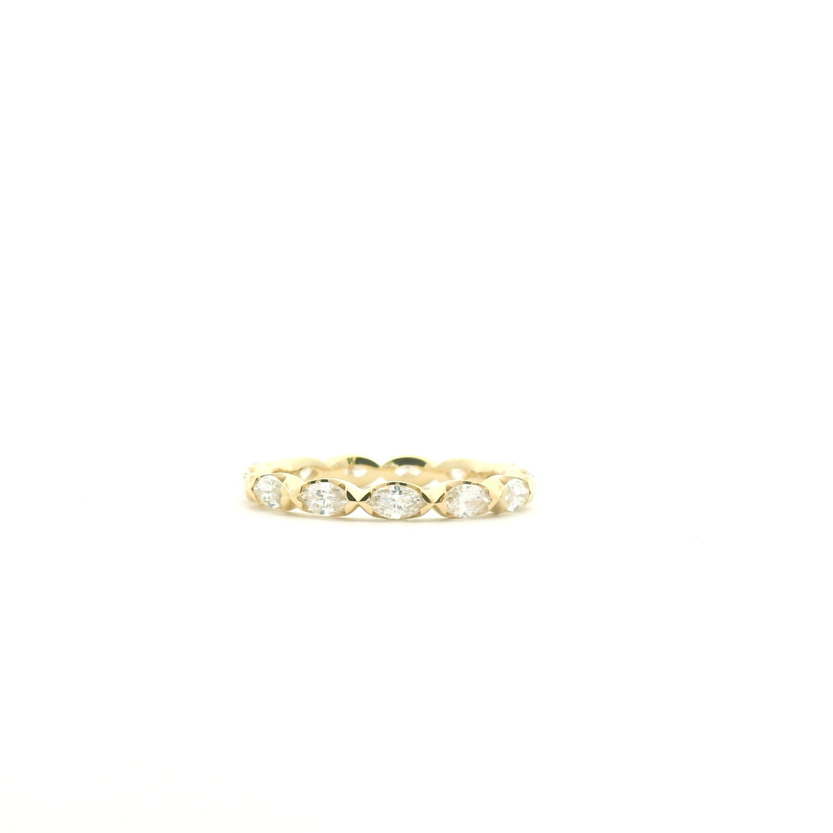 Yellow gold Marquis diamond Eternity Band