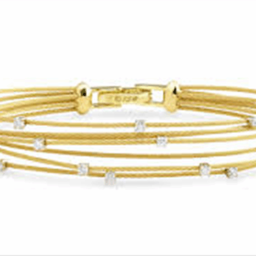 Yellow Gold and Diamond Bundle Bracelet
