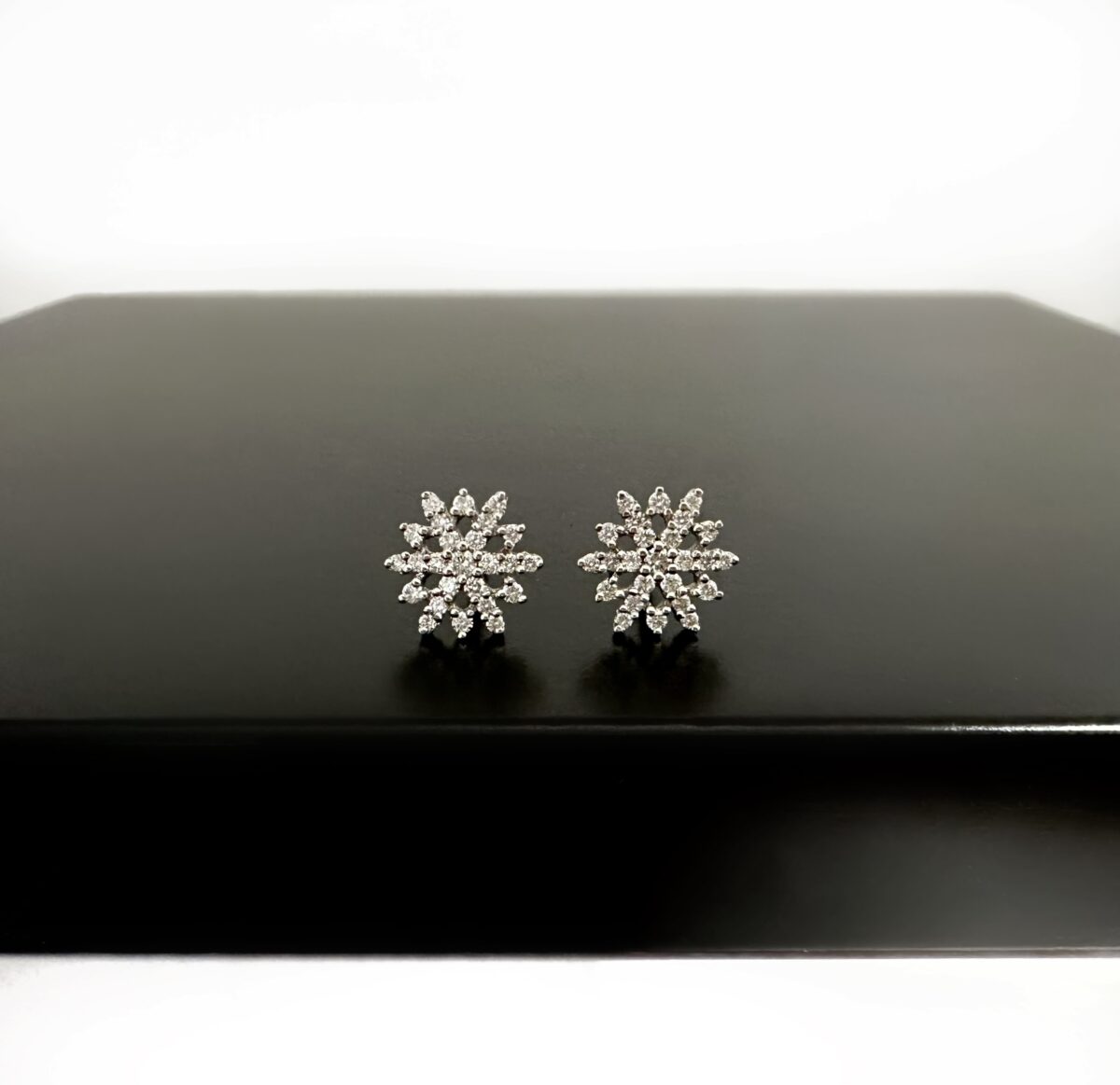 Snowflake Diamond Earrings