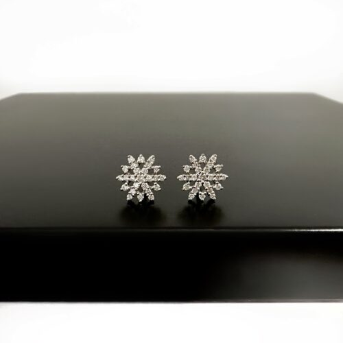 Snowflake Diamond Earrings