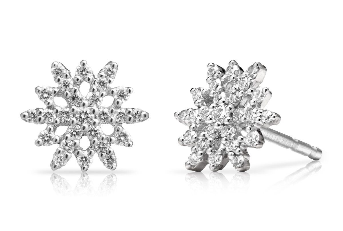 Snowflake Diamond Earrings