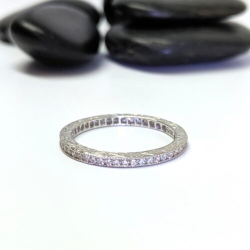 White Gold, White Diamond Channel Band