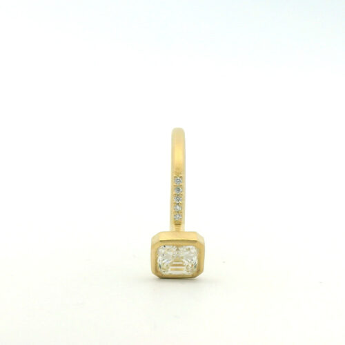 Yellow Gold Asscher Cut Diamond Ring