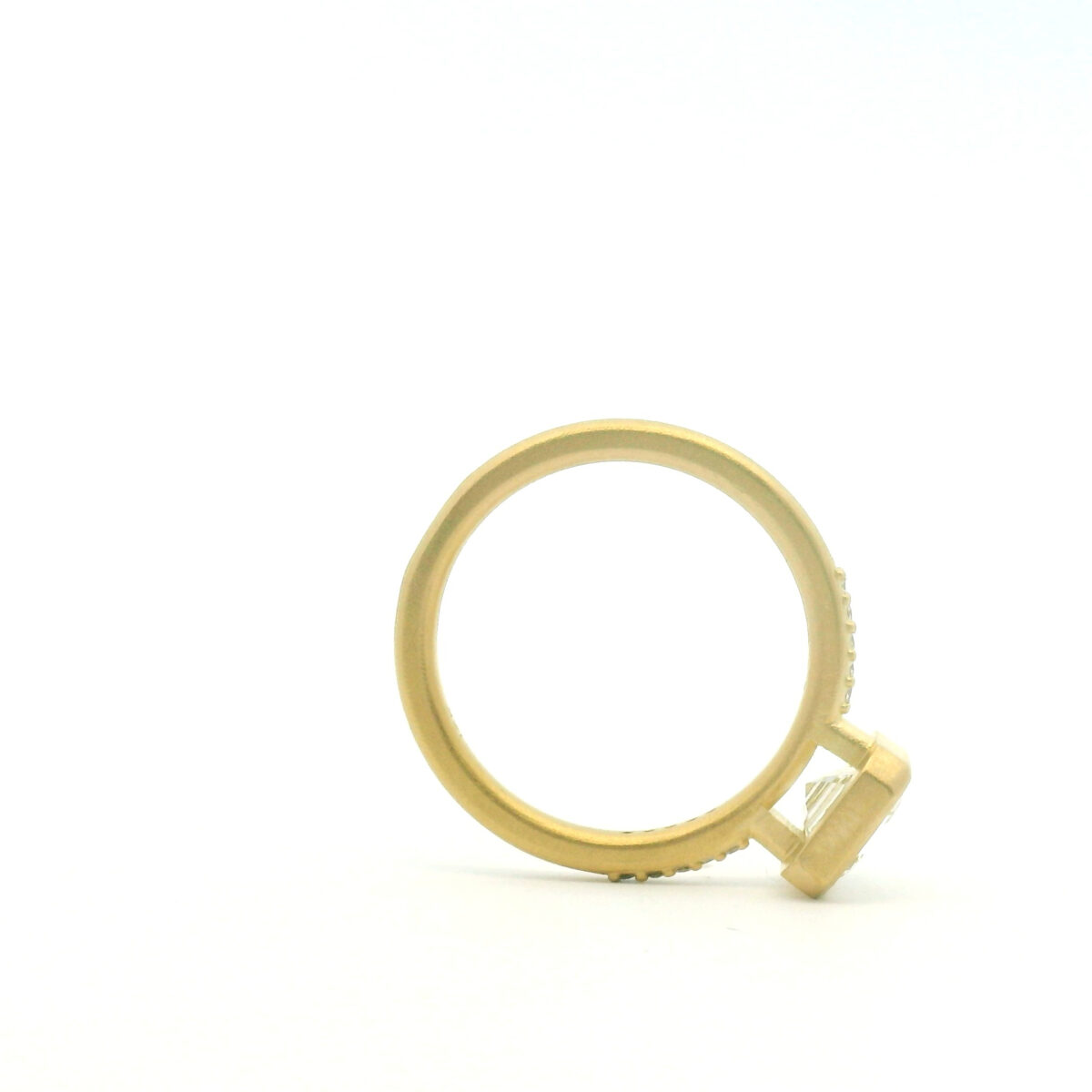 Yellow Gold Asscher Cut Diamond Ring