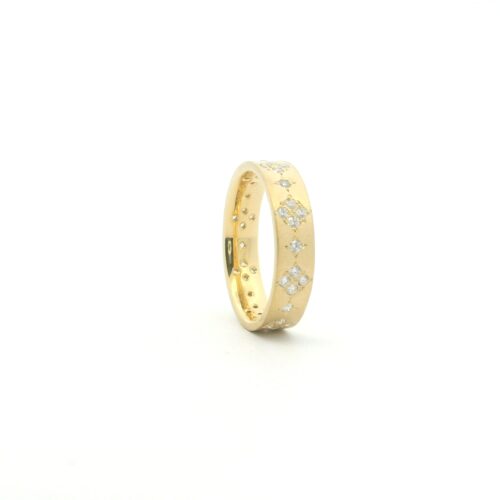 Yellow Gold and DIamond Quad Band