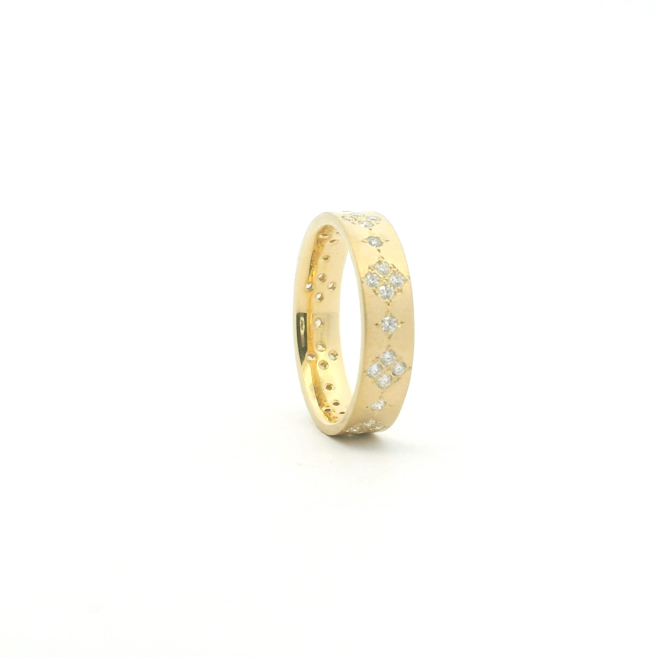 Yellow Gold and DIamond Quad Band