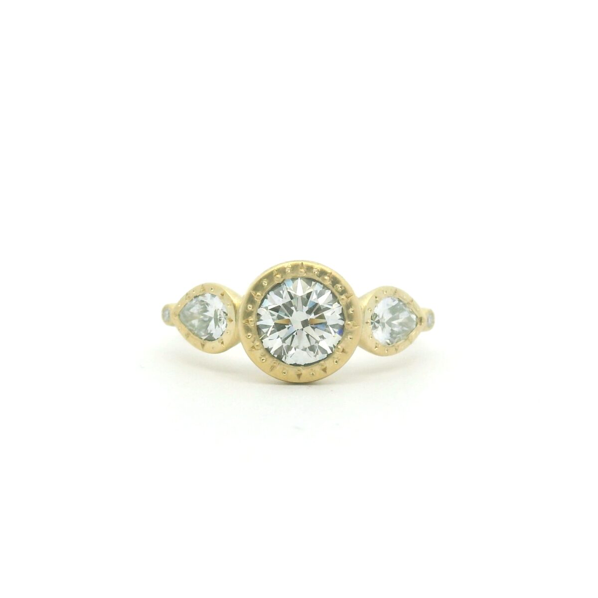 Yellow Gold Five Diamond Ring