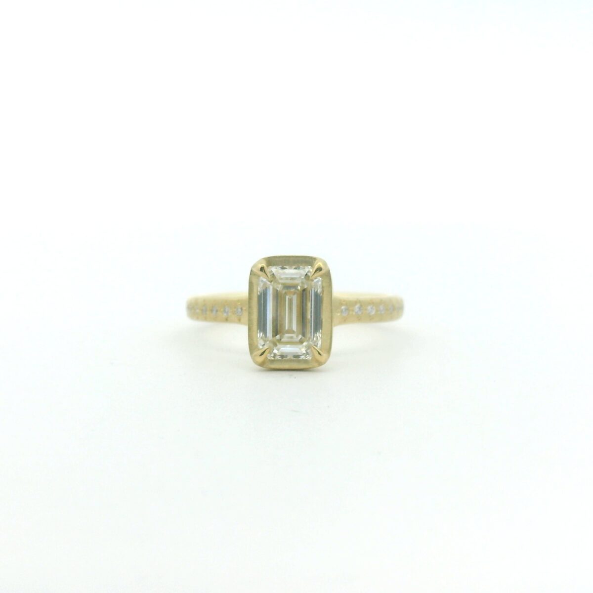 Yellow Gold Emerald Cut Diamond Ring