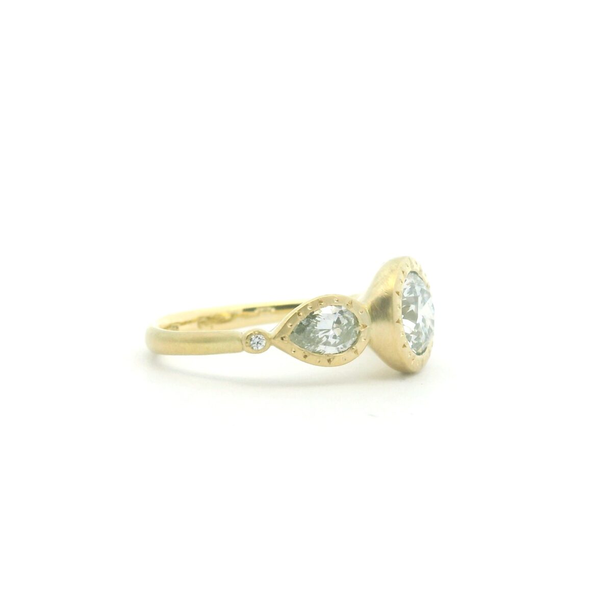 Yellow Gold Five Diamond Ring