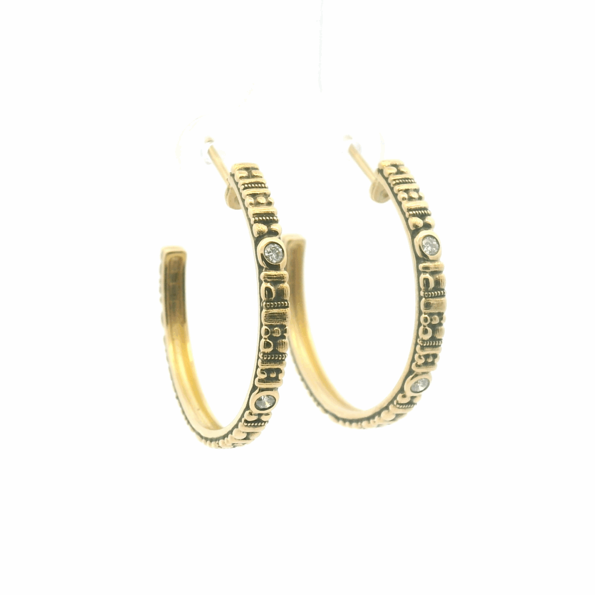 Yellow Gold "Seashore" Hoops