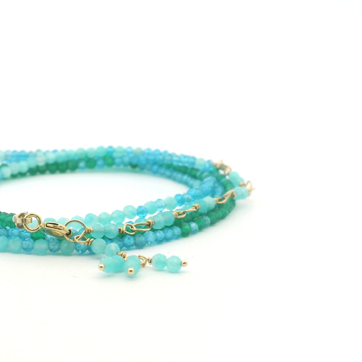 18 karat Yellow Gold Ombre Ocean Wrap
