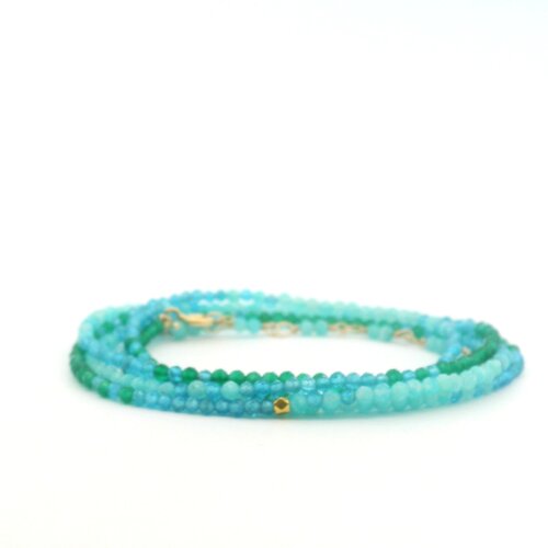 18 karat Yellow Gold Ombre Ocean Wrap