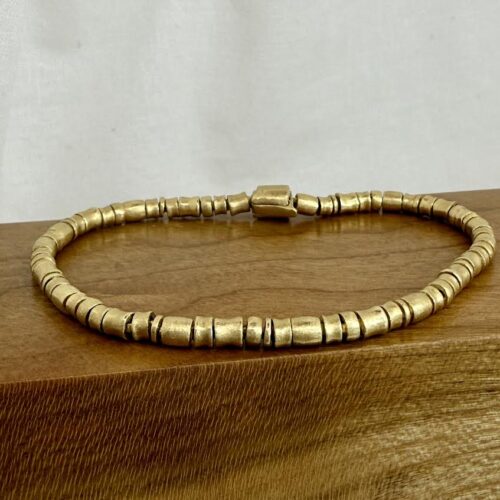 18k Yellow Gold Cylinder Bracelet
