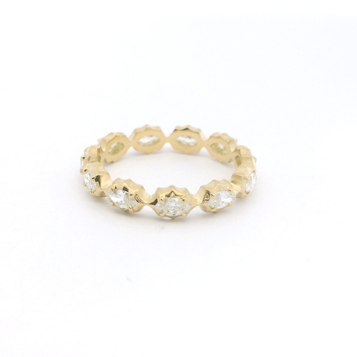Yellow Gold and Diamond Maverick Eternity Band