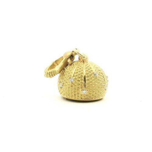 Diamond and 18 karat Yellow Gold Sequence Meditation Bell