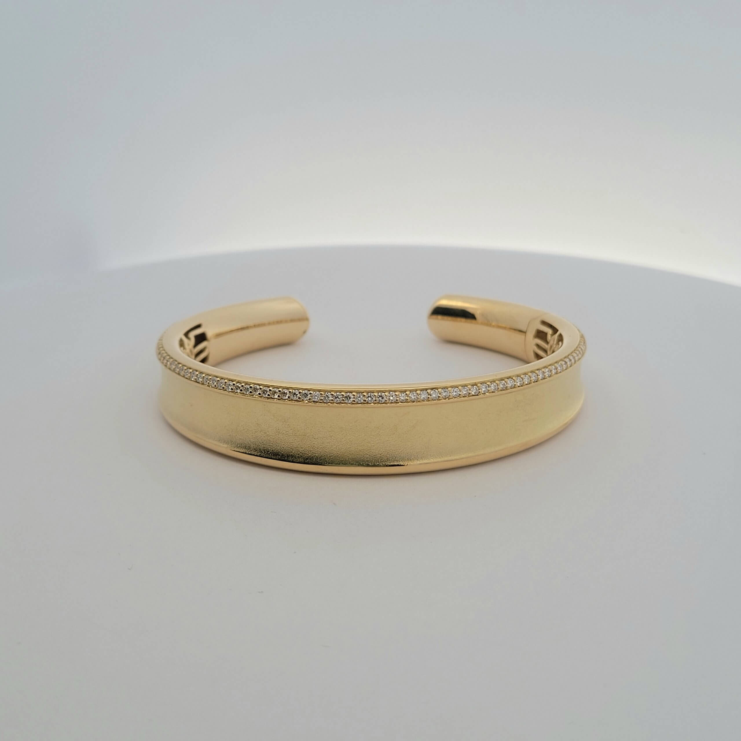 Yellow Gold and Diamond Cuff Bracelet