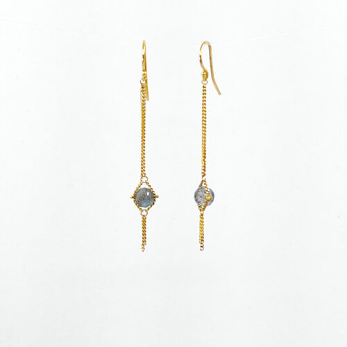 Labradorite Textile Earrings