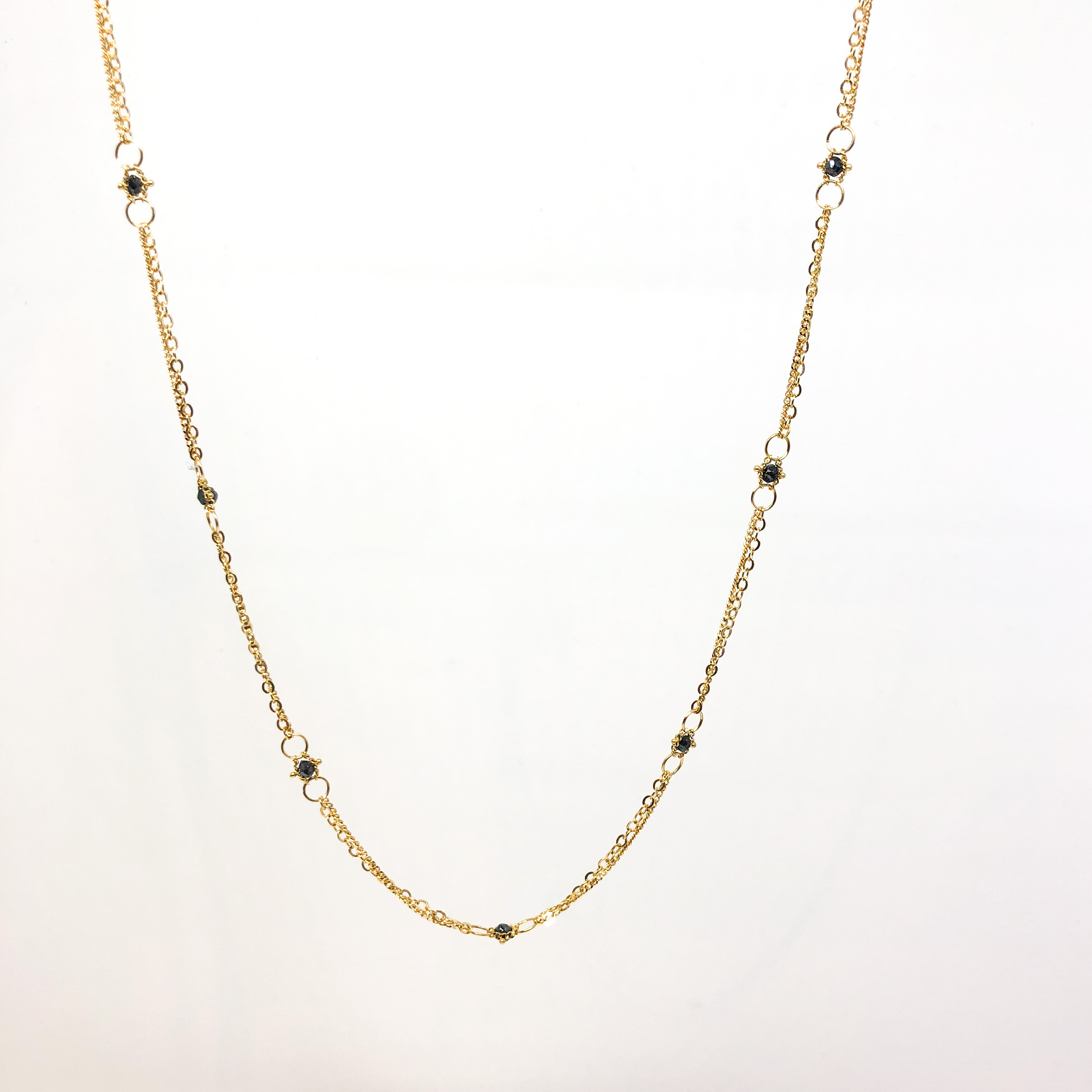 Whisper Chain with Black Diamonds