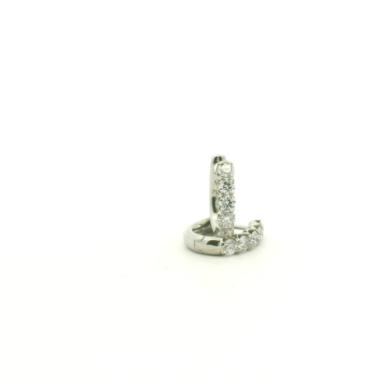 18 karat White Gold and Diamond Hoop