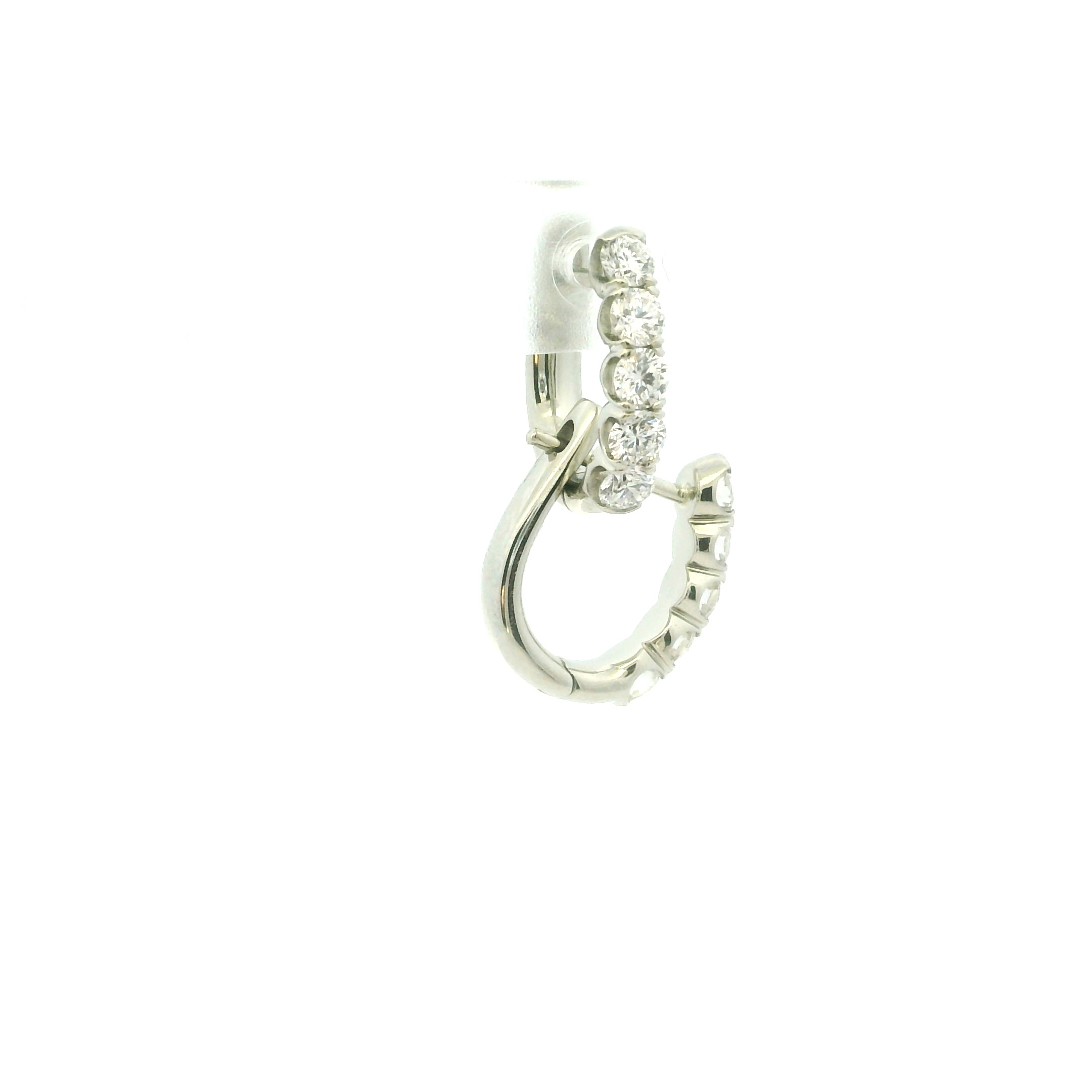 18 karat White Gold and Diamond Hoop