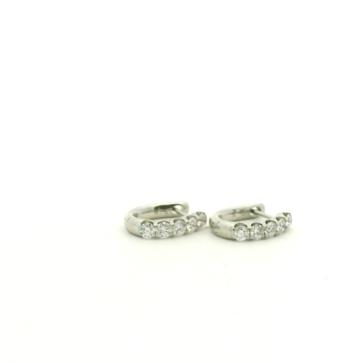18 karat White Gold and Diamond Hoop