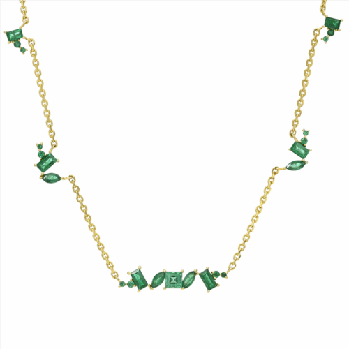 Yellow Gold and Emerald Necklace
