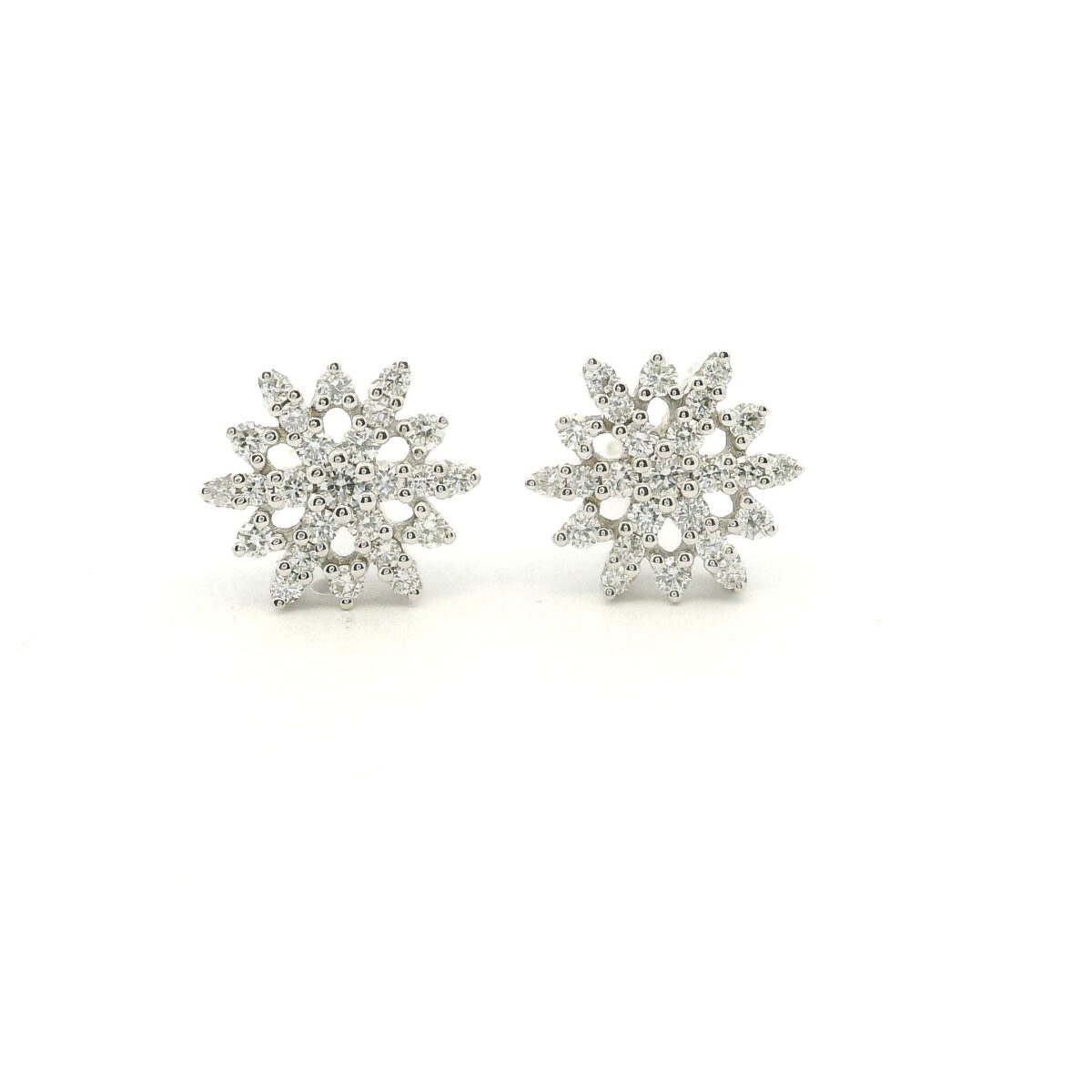 Snowflake Diamond Earrings