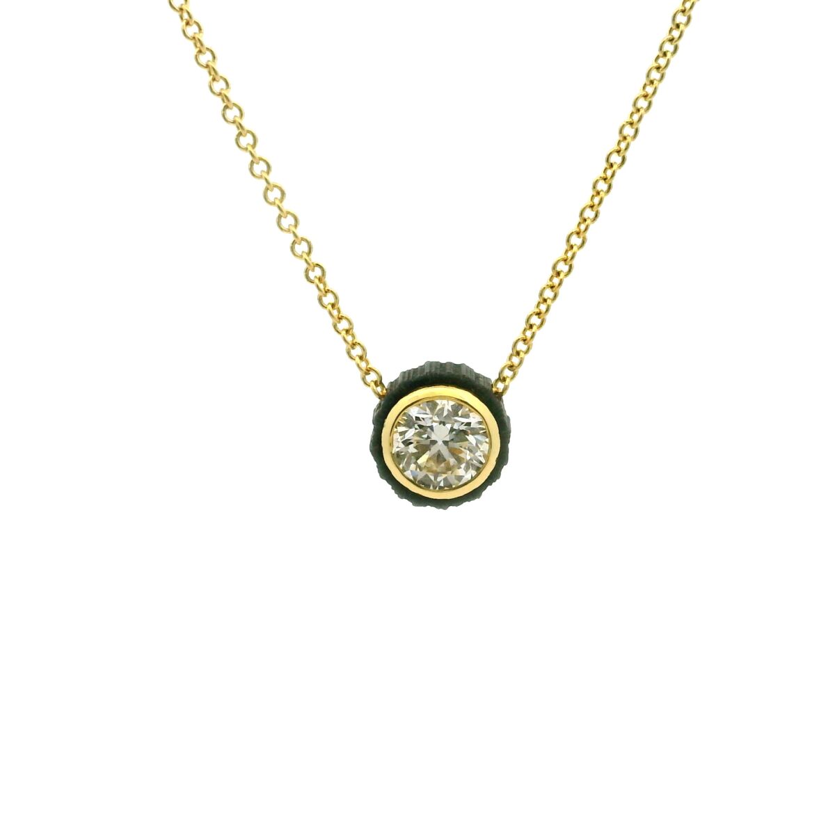 Chroma Diamond Pendant in Mixed Metals