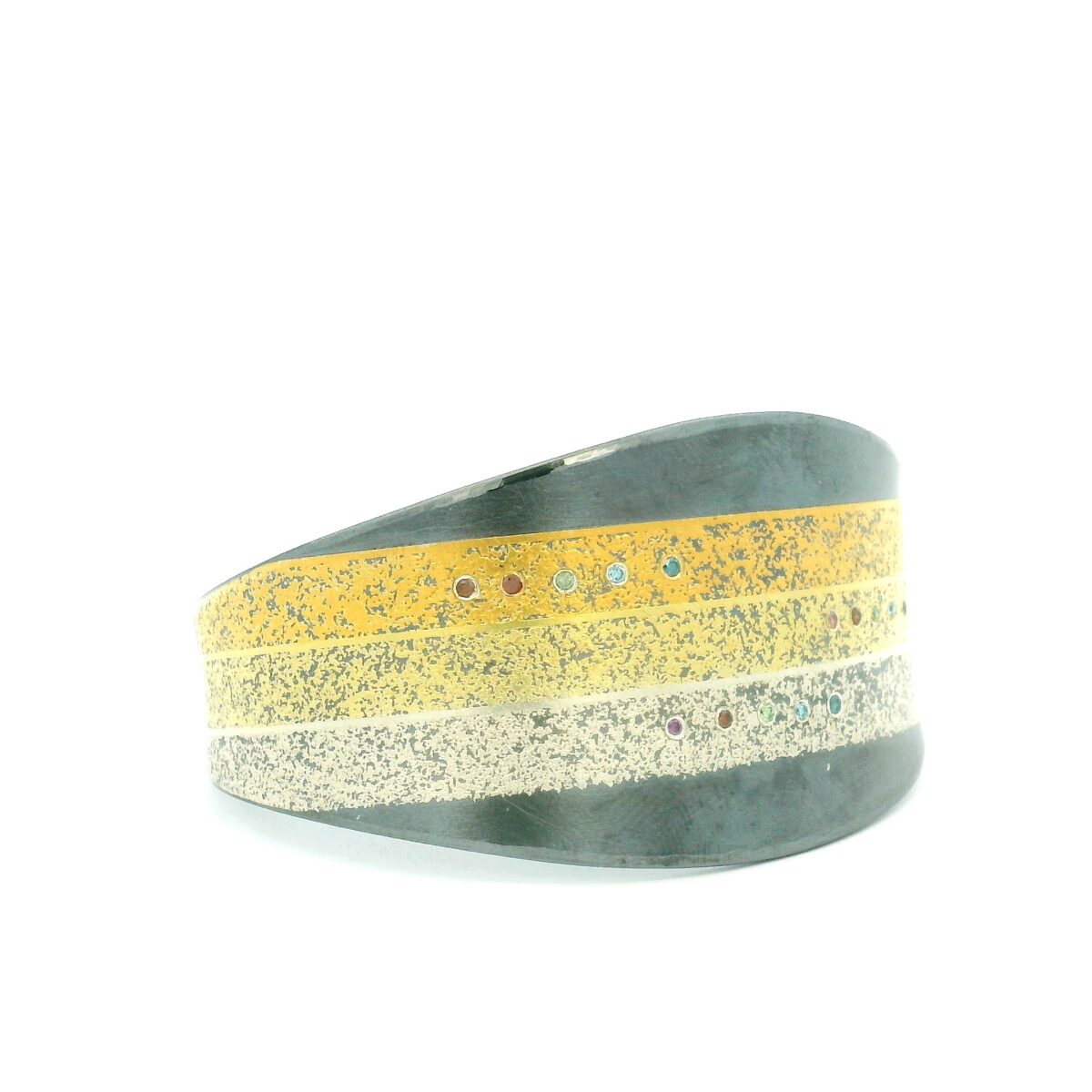 Colorful Diamond Tapered Cuff
