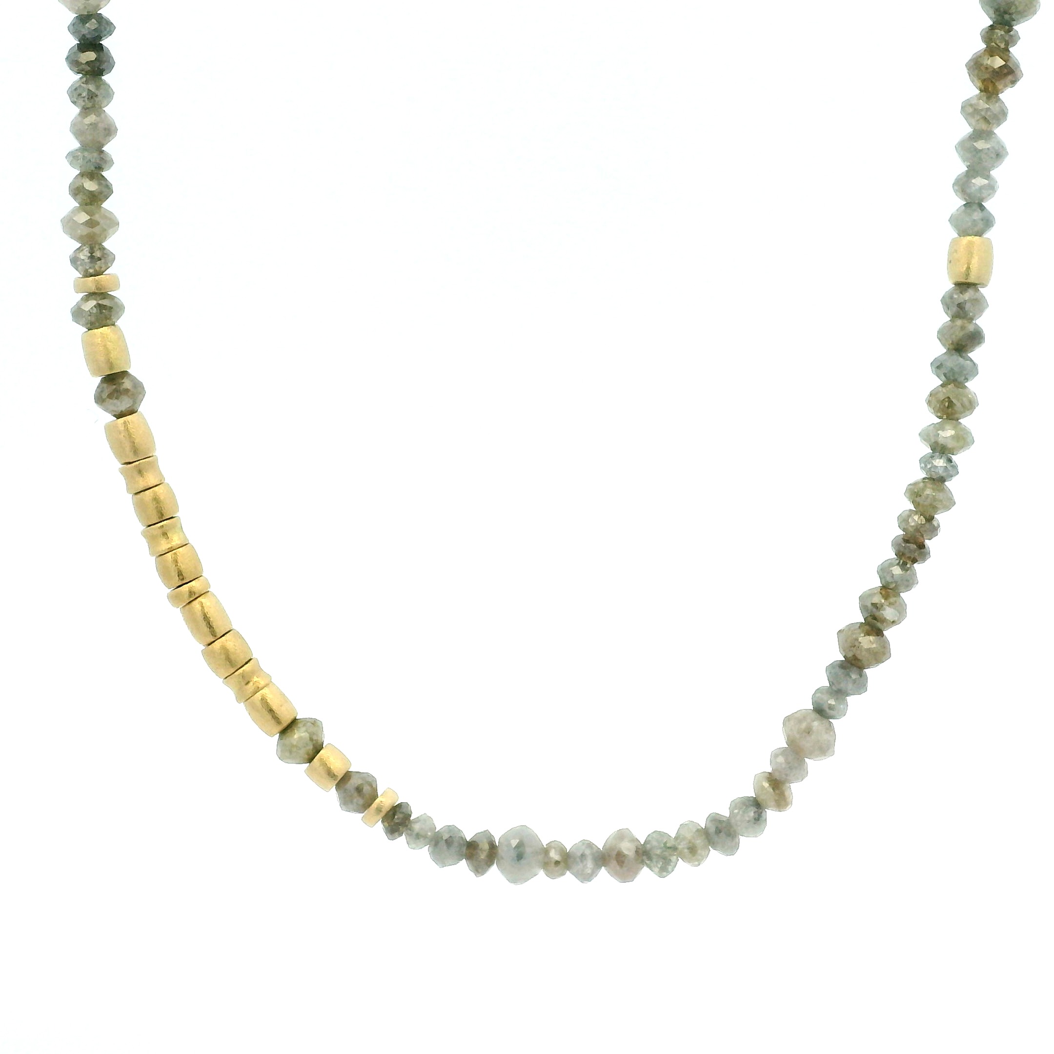 18 Karat Yellow Gold and Diamond Necklace