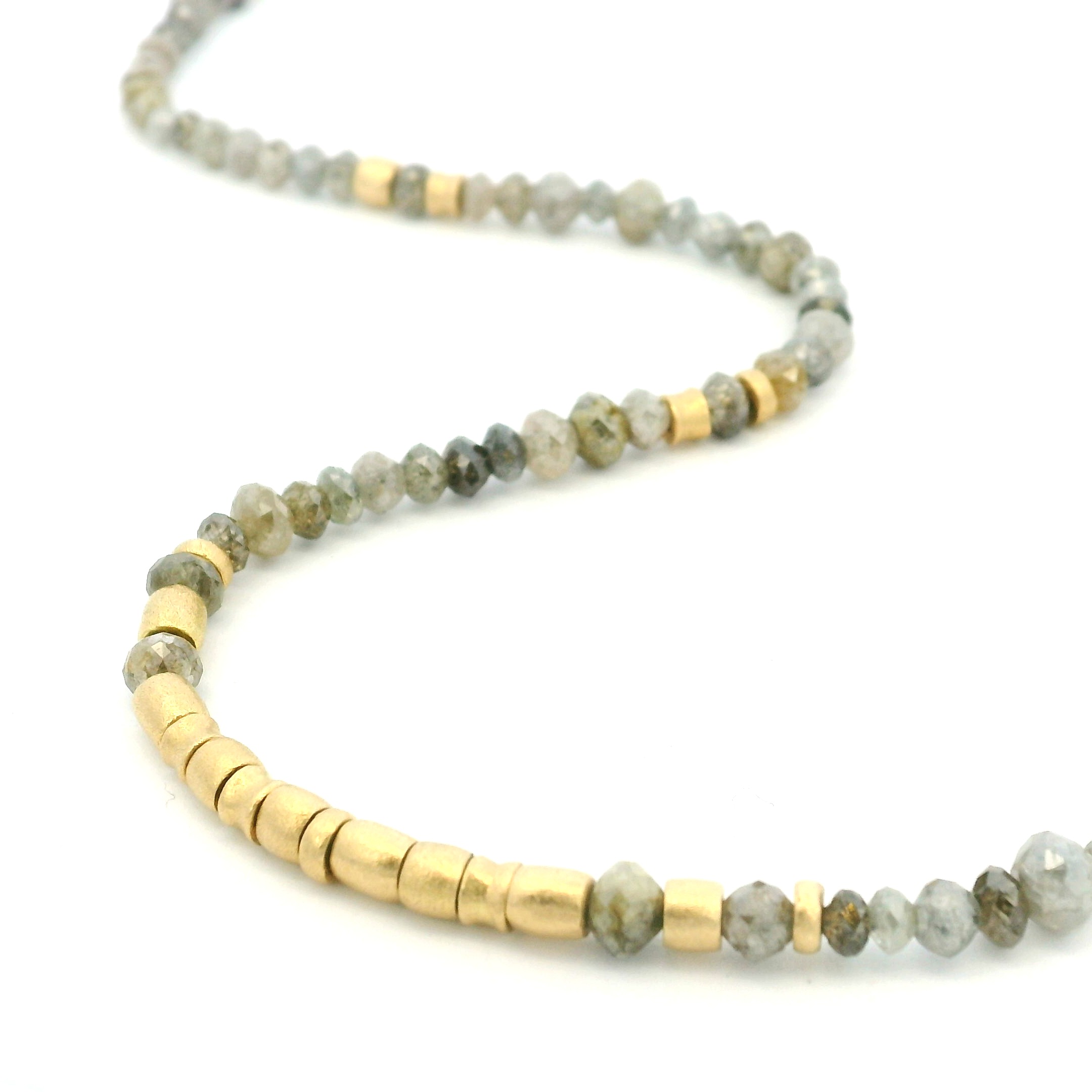 18 Karat Yellow Gold and Diamond Necklace