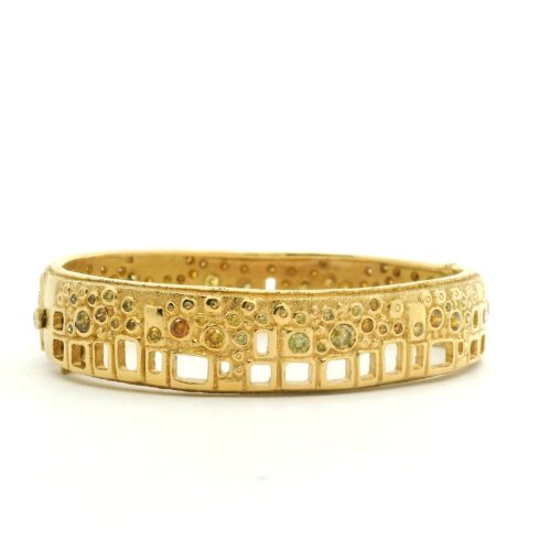 18 karat Yellow Gold and Diamond Gallery Bracelet
