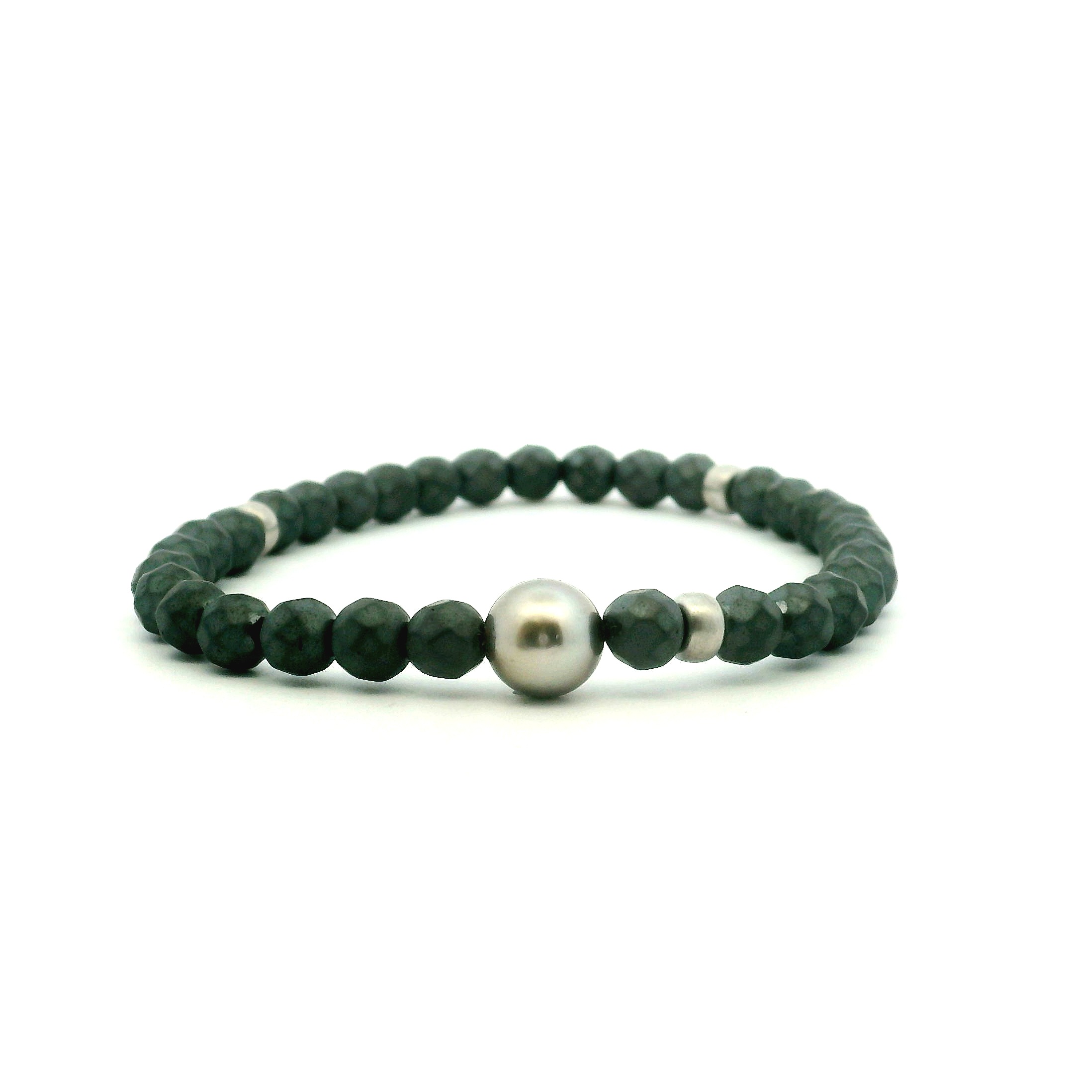 Onyx and Tahitian Pearl Bracelet