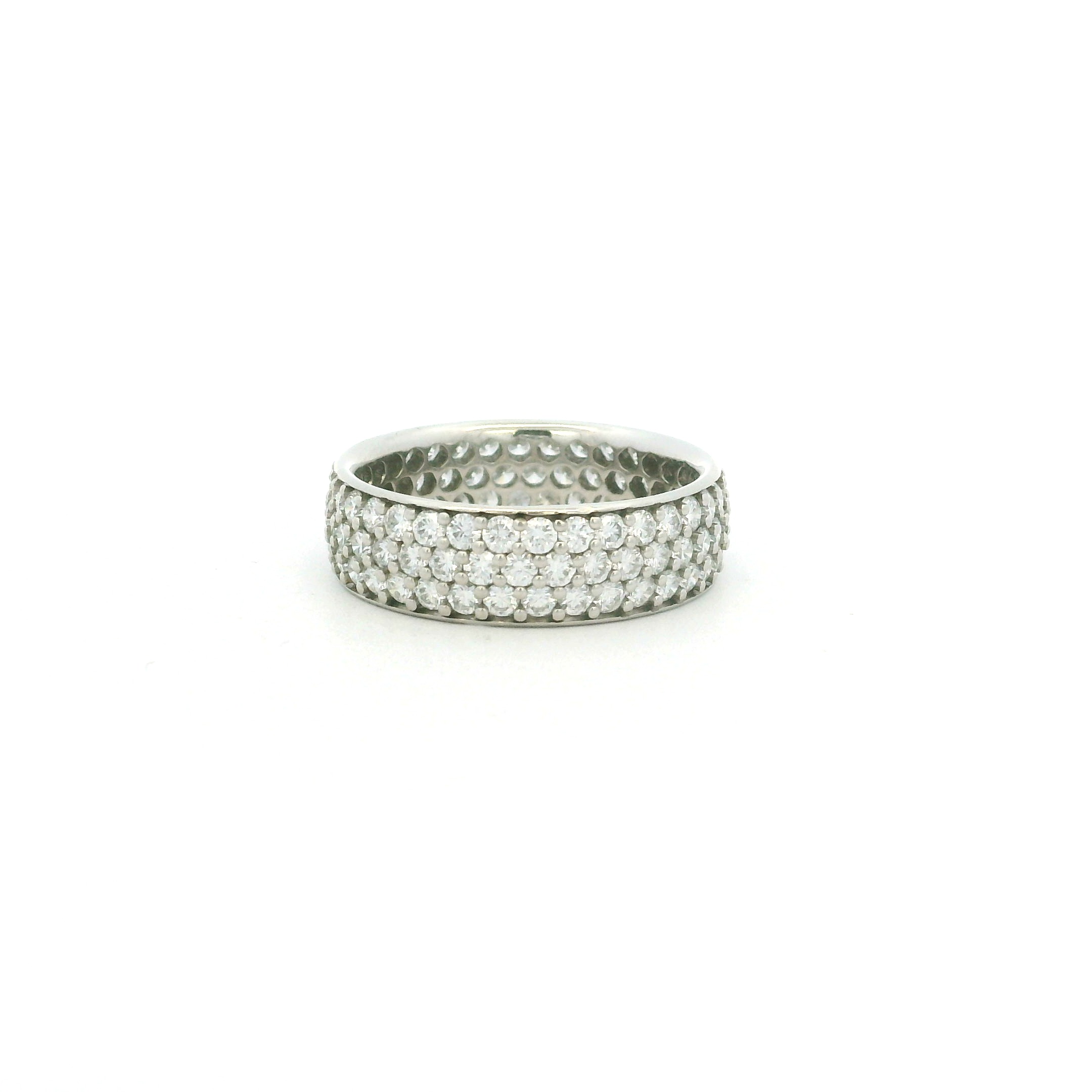 Three Row Diamond Eternity Band