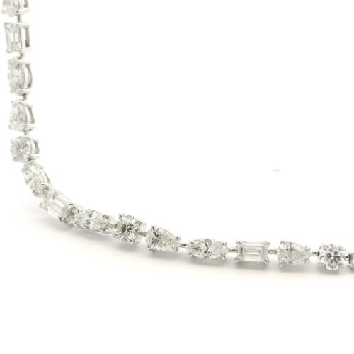 8 Karat Diamond Line Necklace