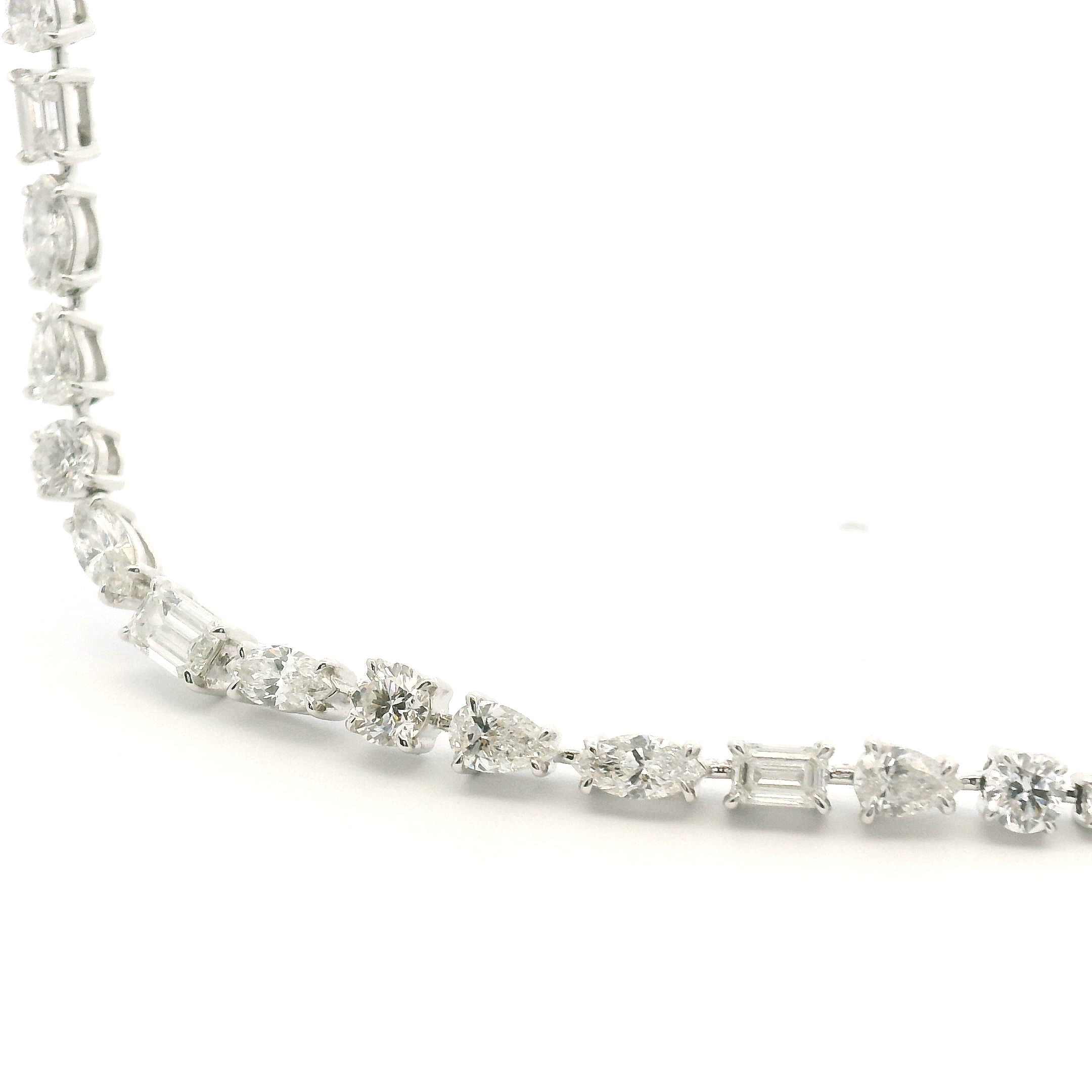 8 Karat Diamond Line Necklace