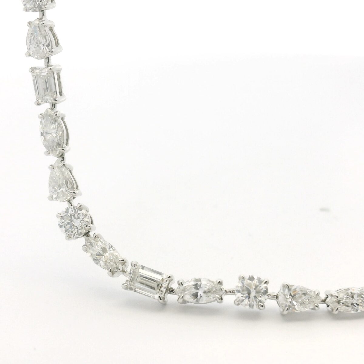 8 Karat Diamond Line Necklace