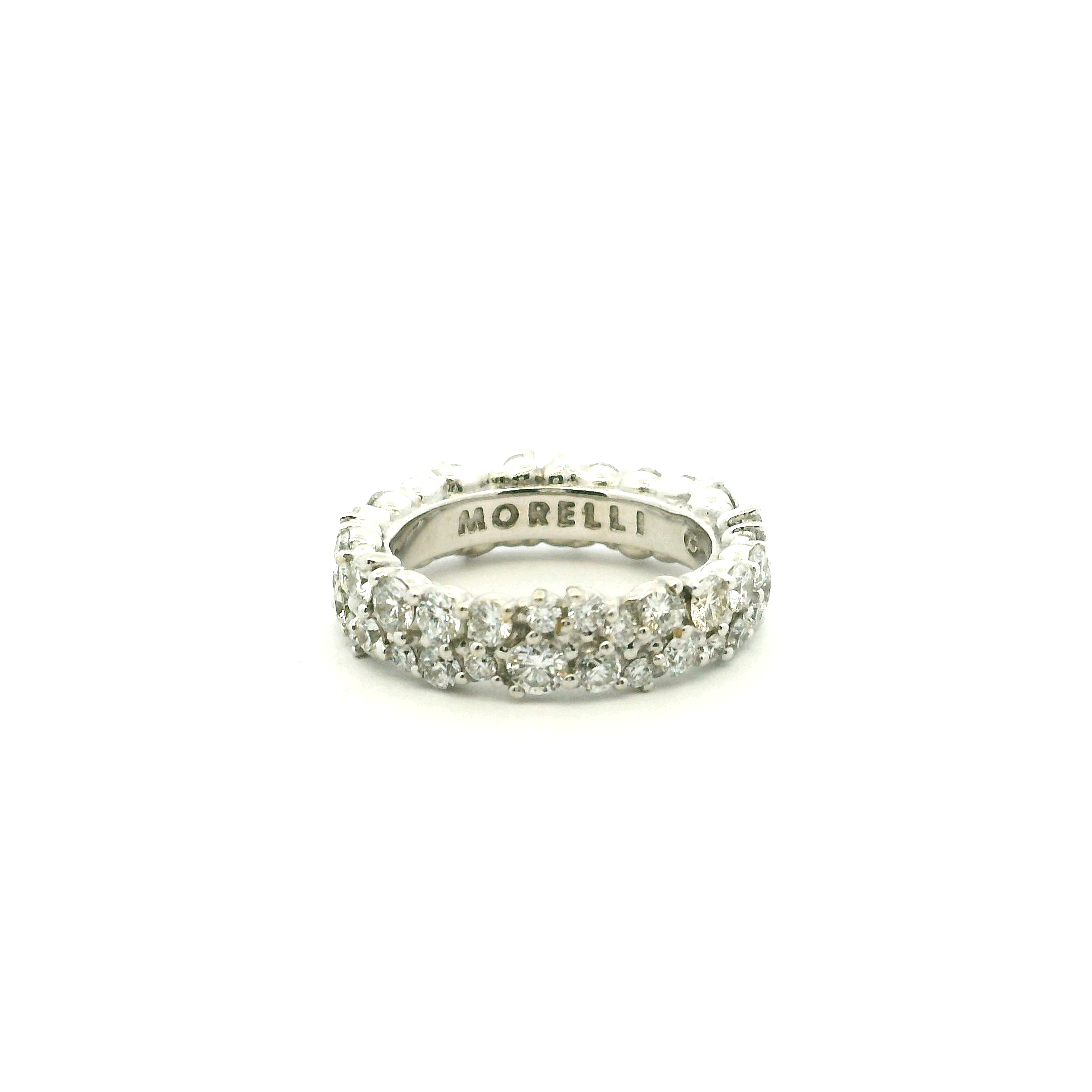 18 Karat White Gold Confetti Ring