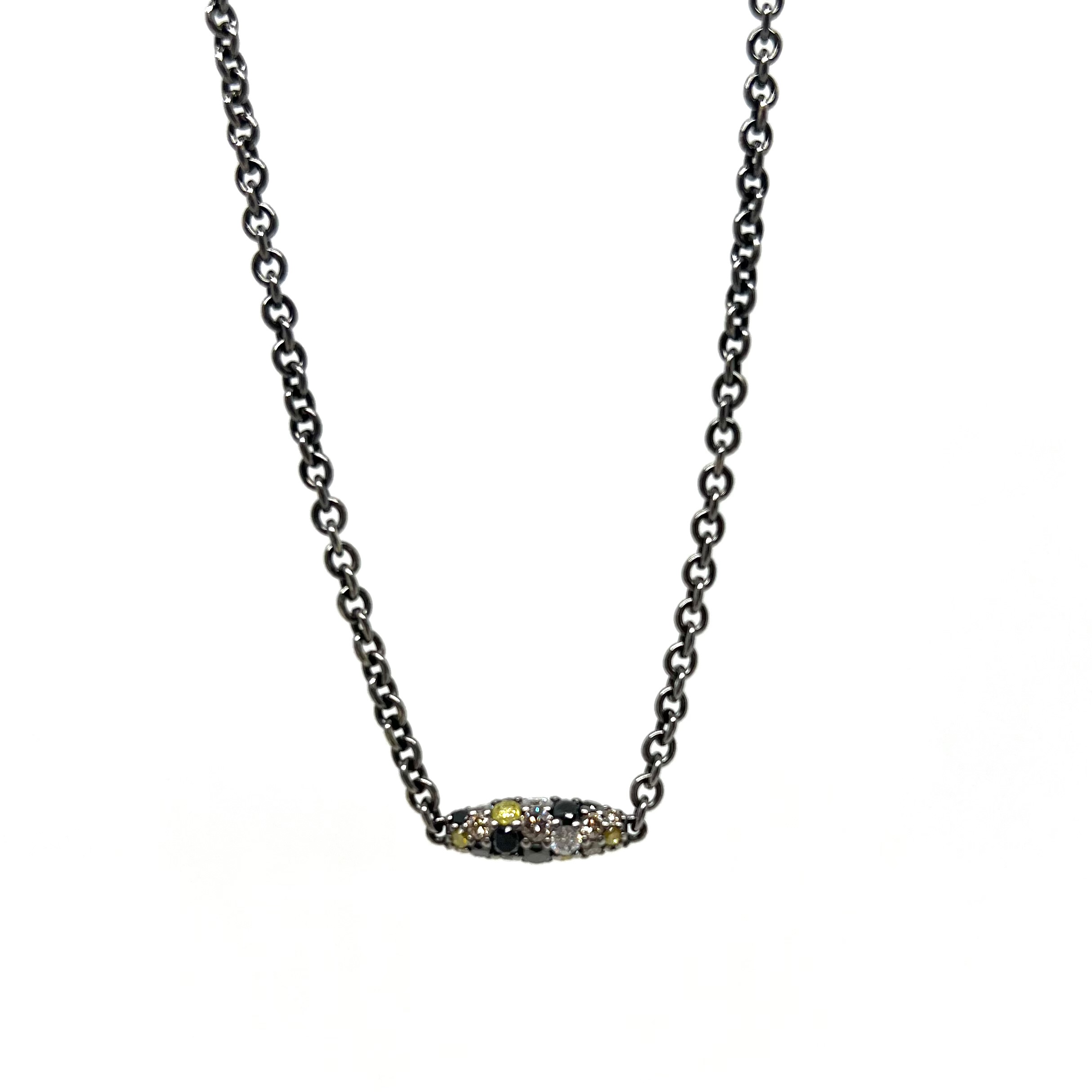 Multi Color Diamond Pipette Necklace