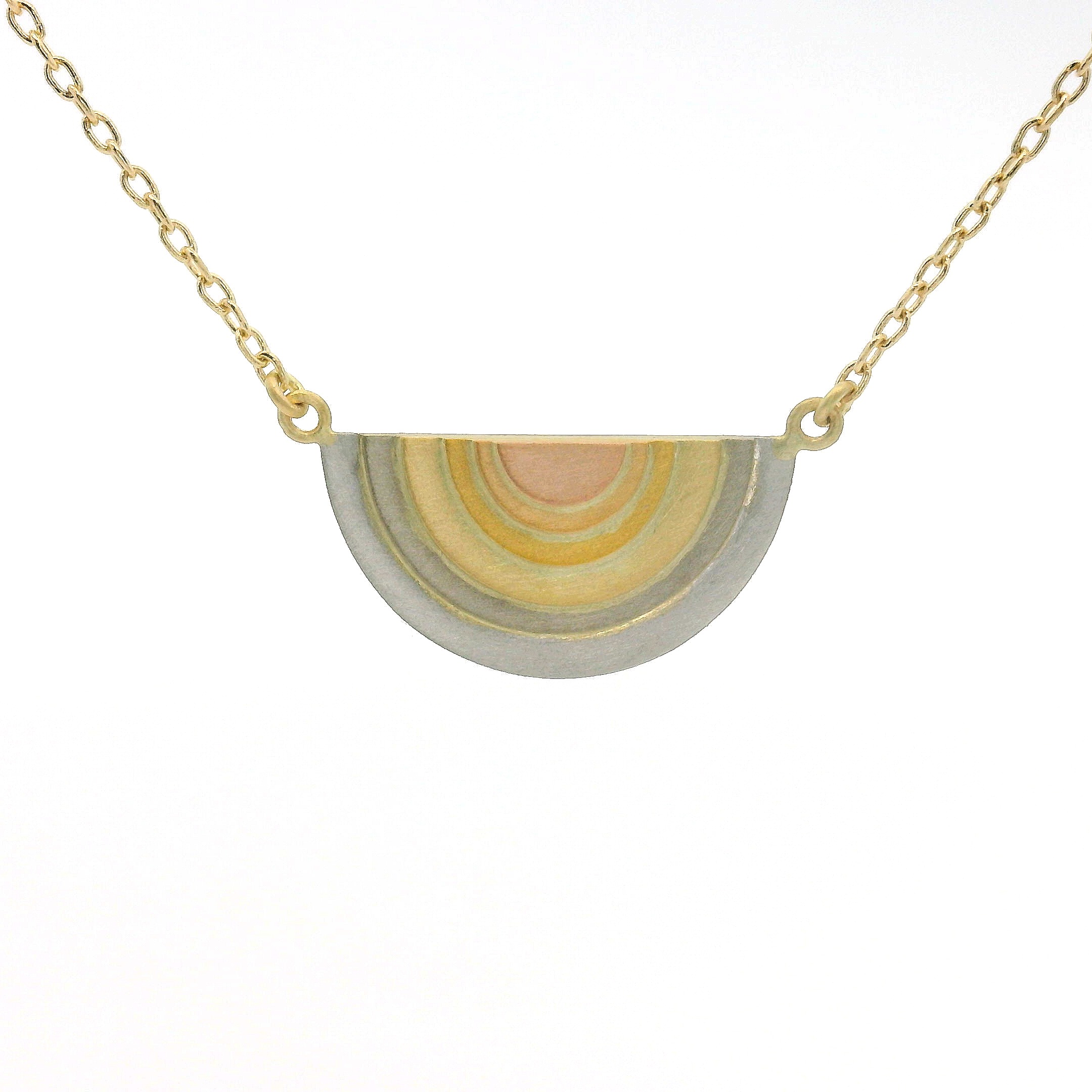 Rainbow Gold Sun Halo Pendant