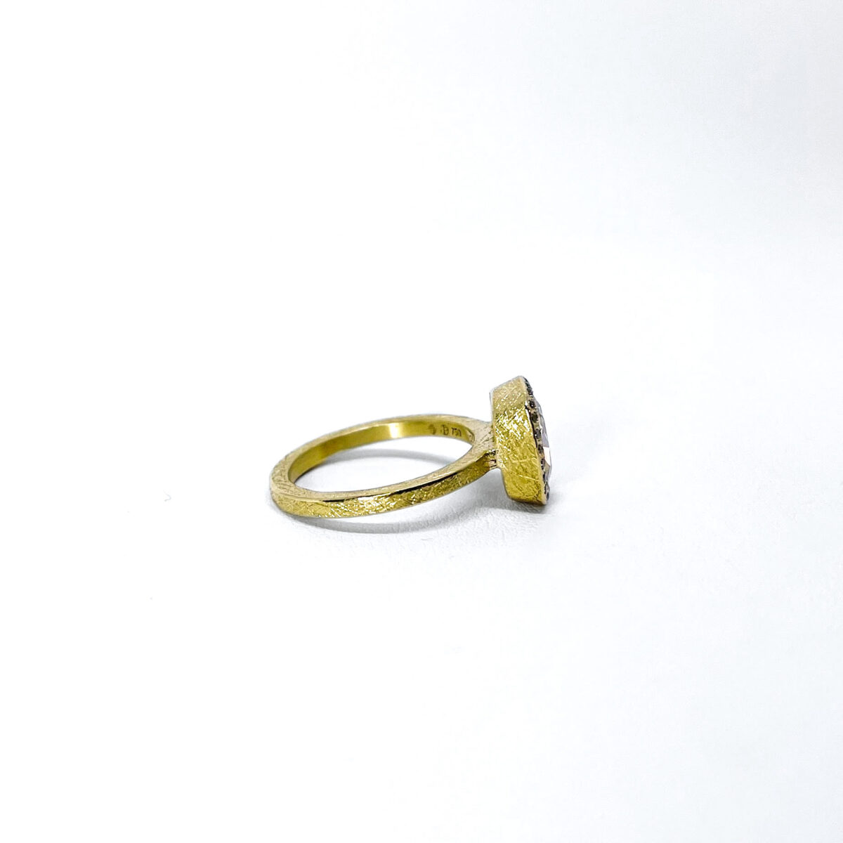 1.5 Cushion Cut Bezel Set Diamond Ring
