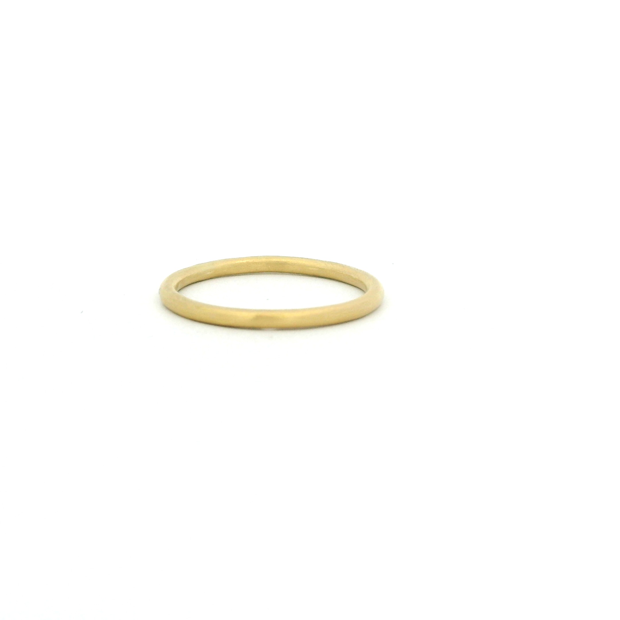 18 karat Yellow Gold Band, Satin