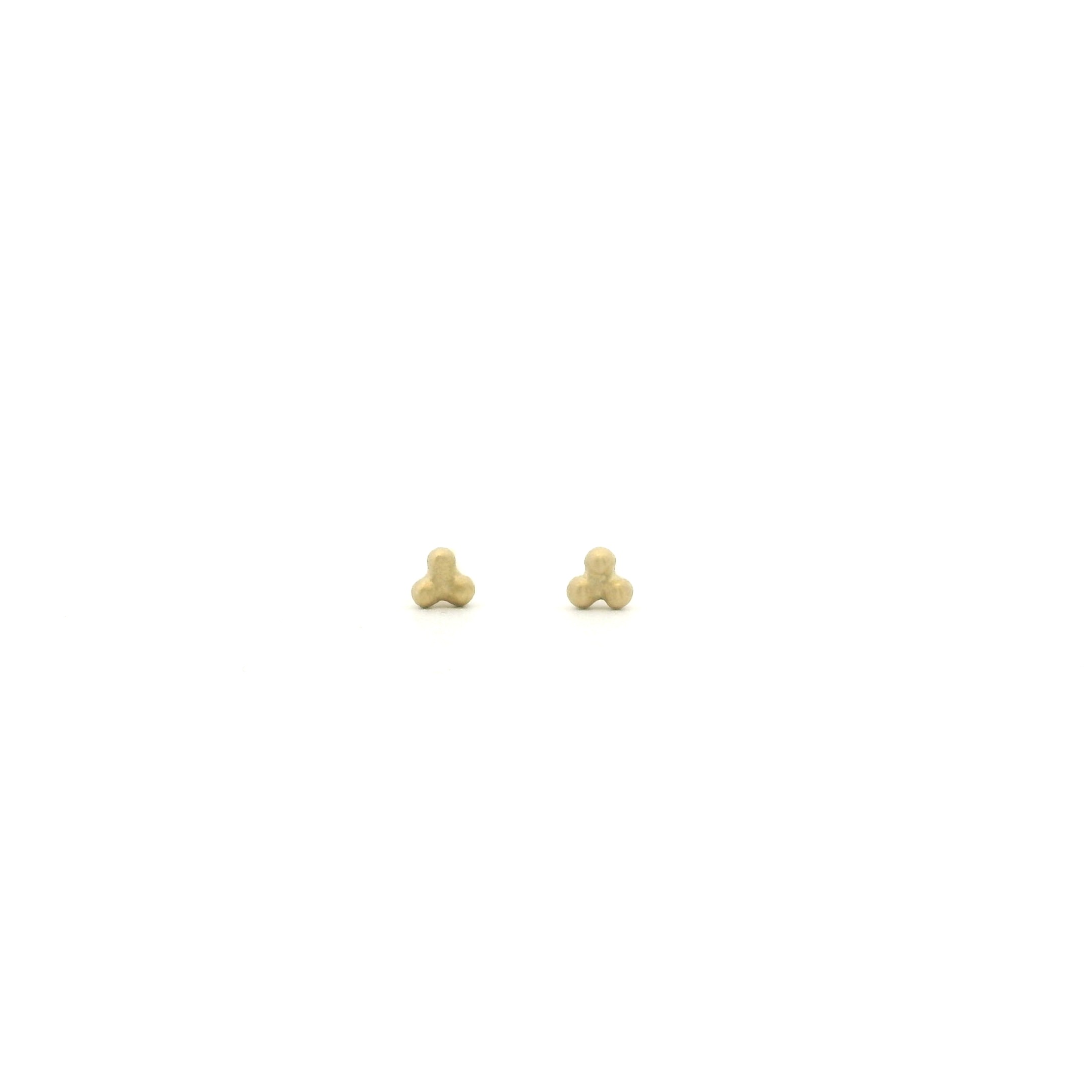 18 karat Yellow Gold Small Trio Stud Earrings