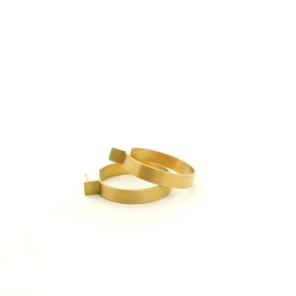 18 karat Yellow Gold Large Hoop Earrings